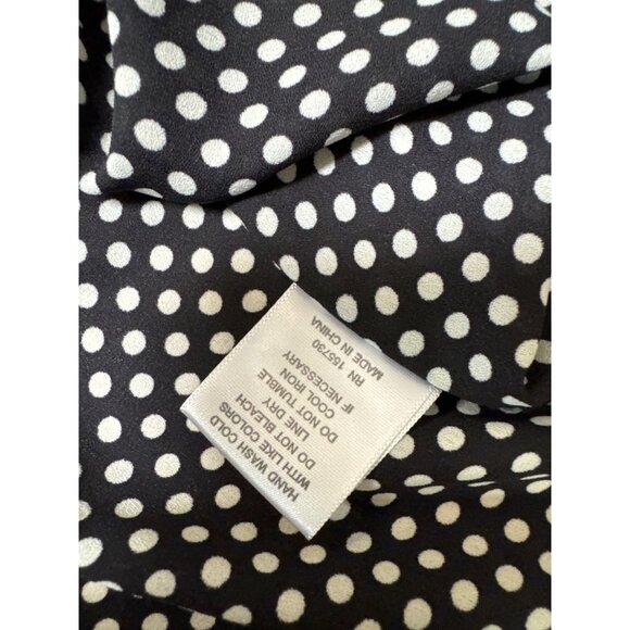 Rose+Olive Womens 2X Polka Dot Button-Up Blouse Black/White Size @x (No Size Tag - Picture 6 of 9